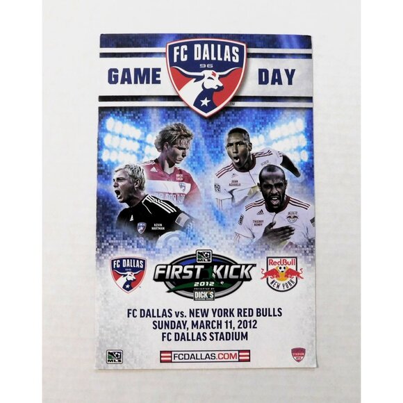 FC Dallas vs New York Red Bulls Game Day Roster Card Autographed - Picture 1 of 3